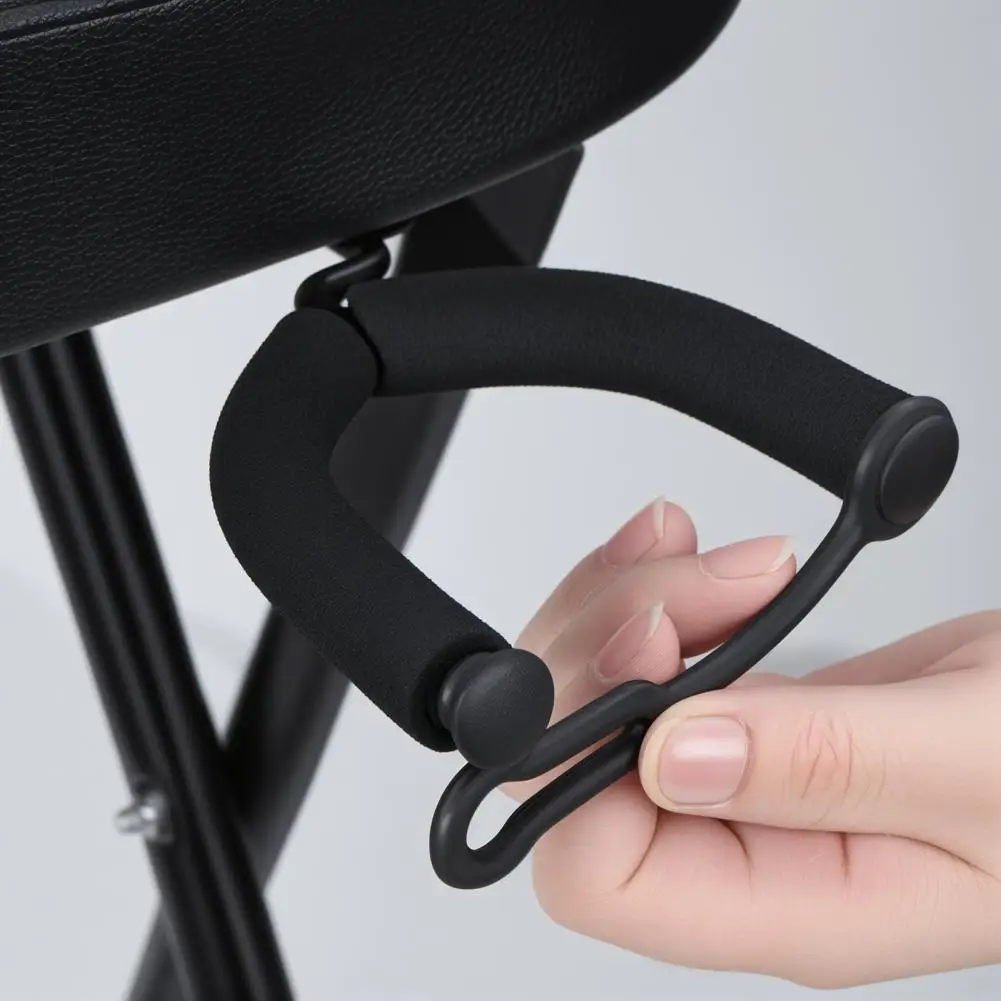 مقعد جيتار مع وسادة مبطنة شديدة التحمل ومسند ظهر مريح كرسي قابل للطي مع حامل جيتار للكبار مقعد قابل للطي محمول #5