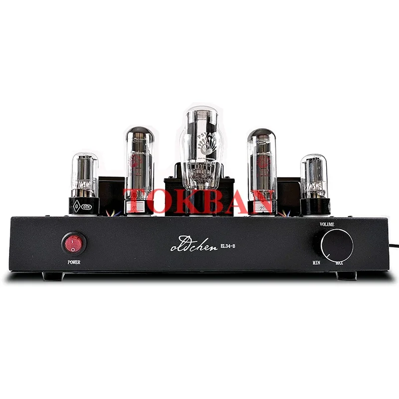 Oldchen EL34 Vacuum Tube Amplifier 10w*2 Class A Amp High Power Bluetooth 5.0 Handmade Home Theatre HIFI Amplifier Audio