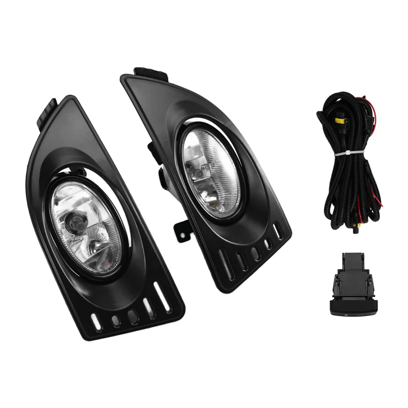 

Car Front Bumper Light Fog Lamp Harness Kit Fog Light Cover For Acura RSX 2005 2006 2007