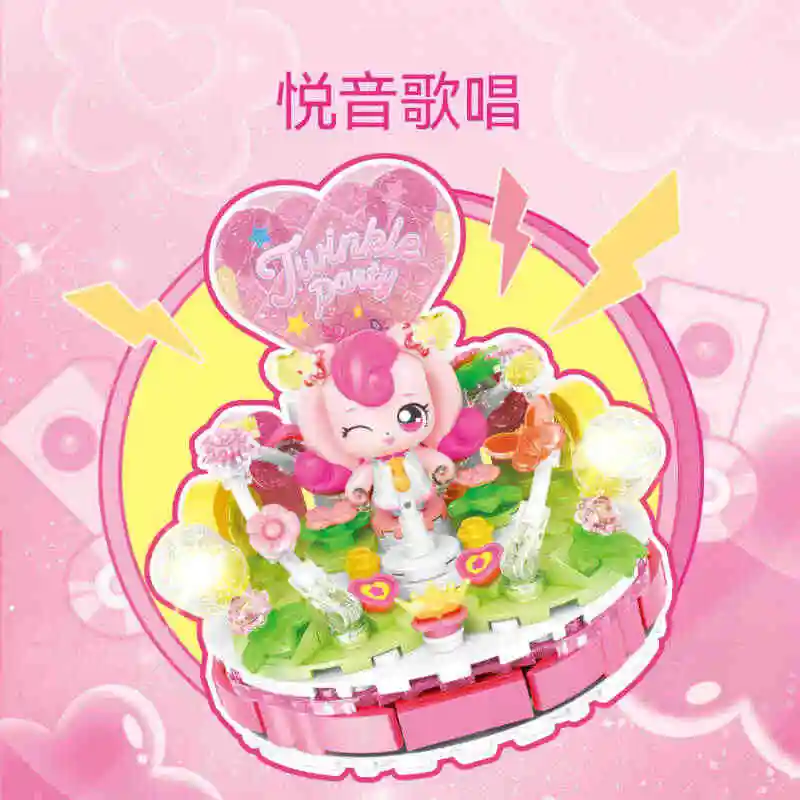 New Catch Teenieping College Magic Book Castle Love Bakery Time Bottle Set Box Figure Girl Play House Toys Room Decor Kids Gift