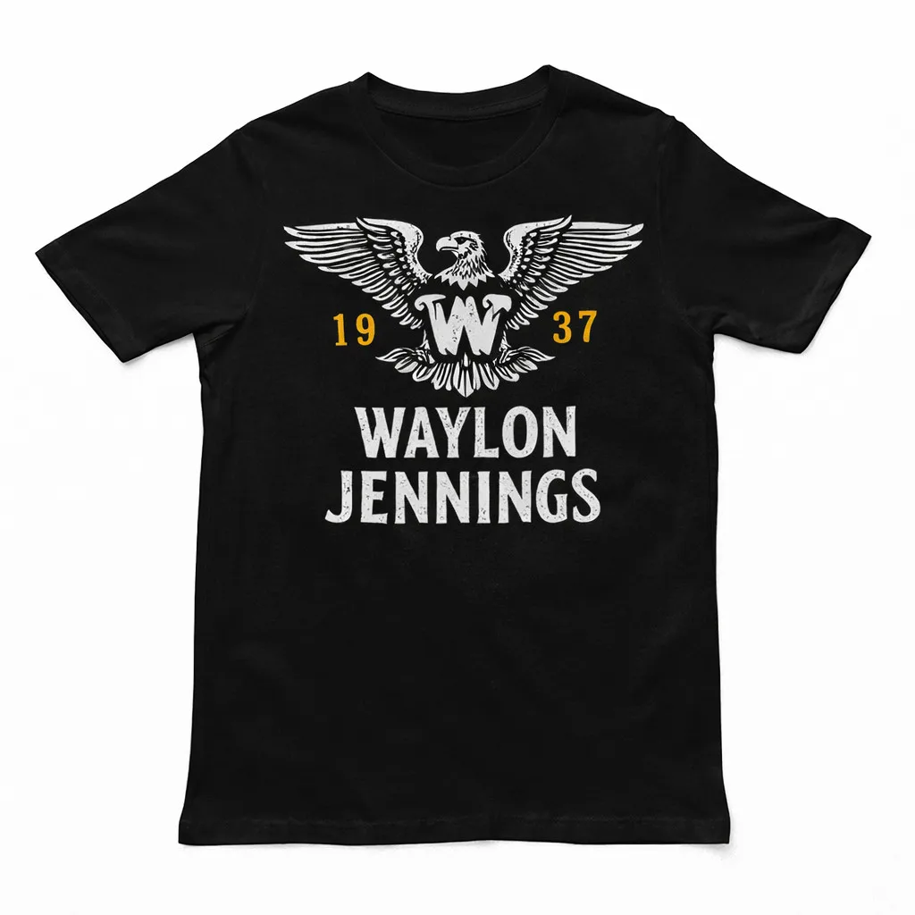 Waylon Jennings Established T-Shirt, Country Rock Band Tee, Mens Music Shirt