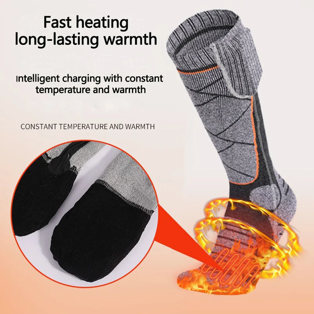 Electric Heating Socks For Winter Skiing Outdoor Warmth Men\'s Women\'s Mobile Apps To Control The Warmth Of Electric Socks