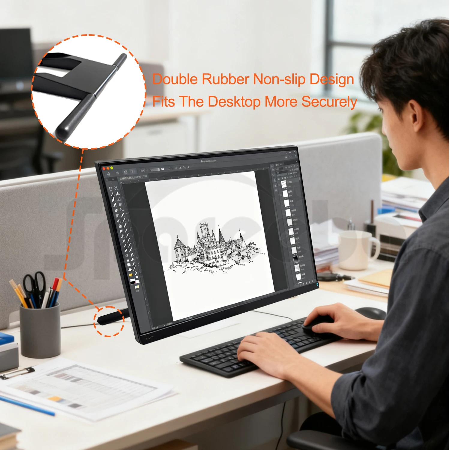 14-27'' LCD Monitor Base Bracket/Digital Graphics Tablet Display Stand/Folding Universal Holder for WACOM/HUION/XP-PEN