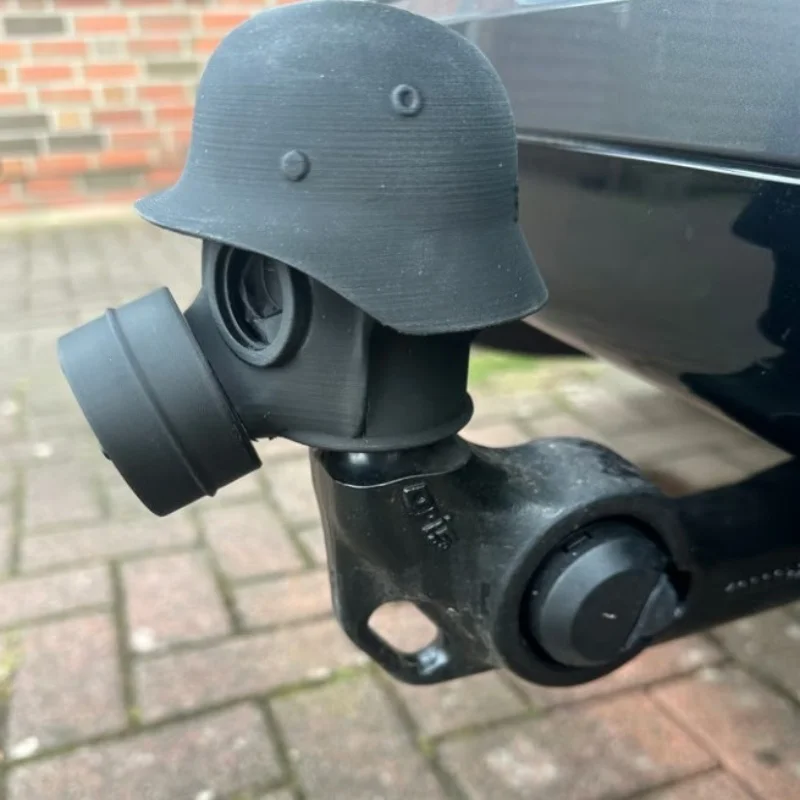 Tow Hitch Protector Cover Trailer Coupling Secure Dust Plug Cap Black Novelty Gas Mask Helmet Design For Car Truck Suv
