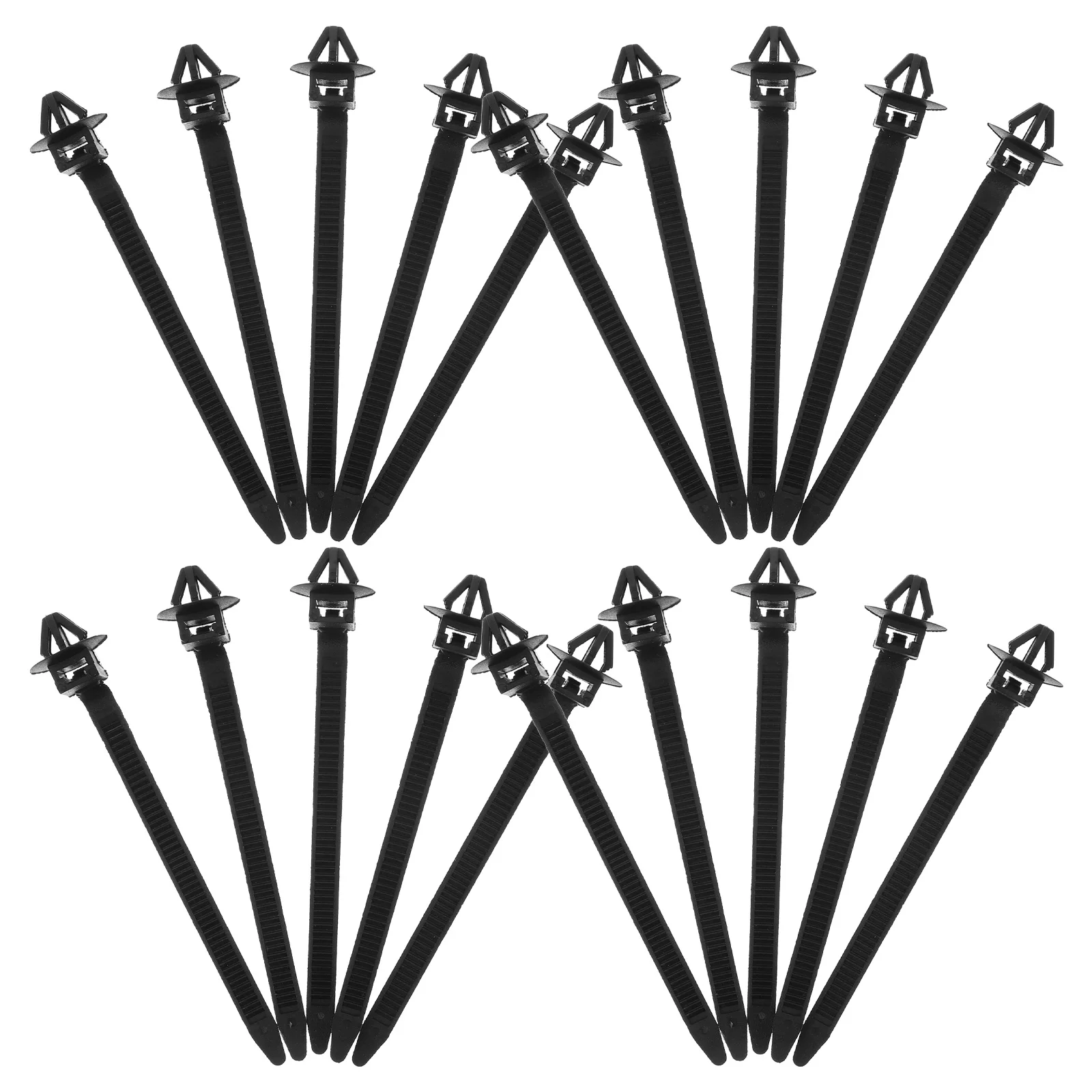 

50 Pcs Temperature Resistant Nylon Cable Ties Heavy Duty Adjustable Zip Ties Wire Harness Mounting Organizers Push Clip Tie