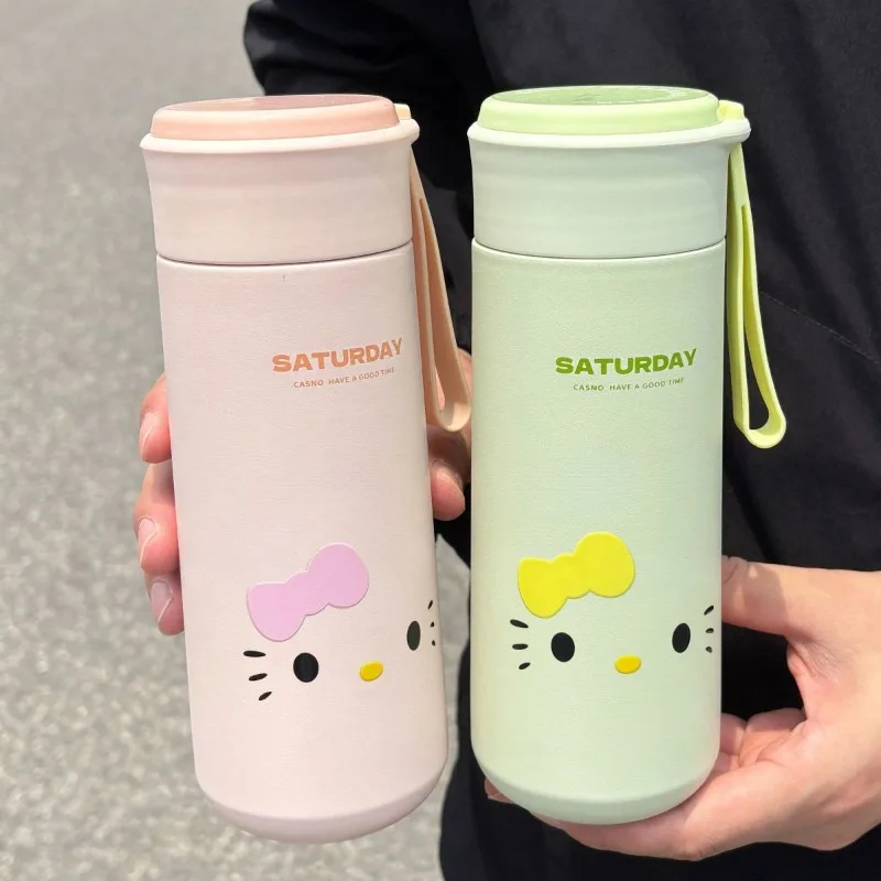 

Sanrio SUS304 милый чайный домашний портативный термос Hello Kitty детский аниме мультфильм 480 мл офисная чашка моя мелодия прямая чашка