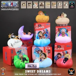 Hot One Piece Anime Blind Box Series Night Light Toys Luffy Zoro Nami Sanji Chopper Figures Sweet Dream Led Mystery Box Ornament