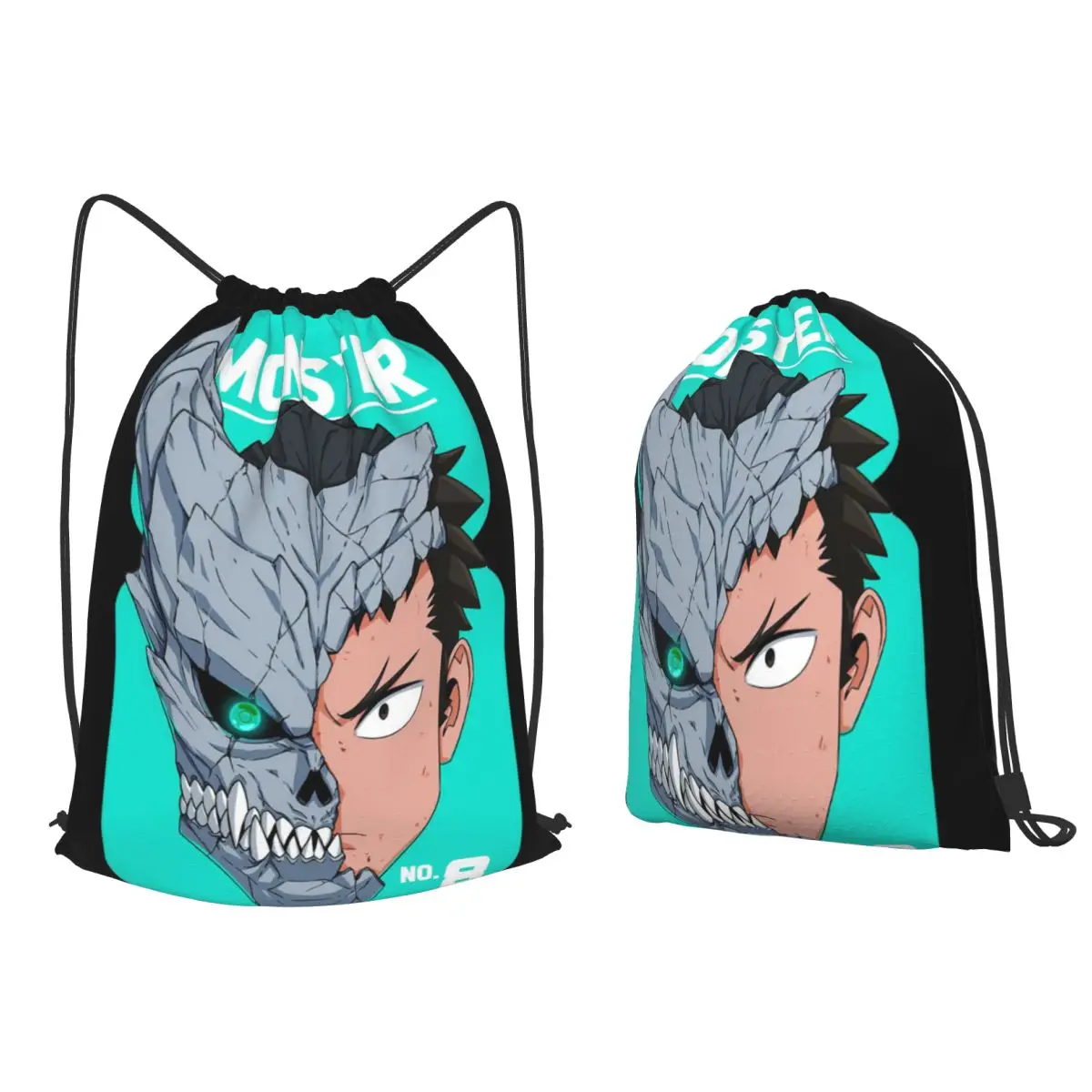 

Kaiju No. 8 Monster Sweeper Inc Backpacks Casual Drawstring Bundle Pocket Sundries Bag Book Bags for Travel School