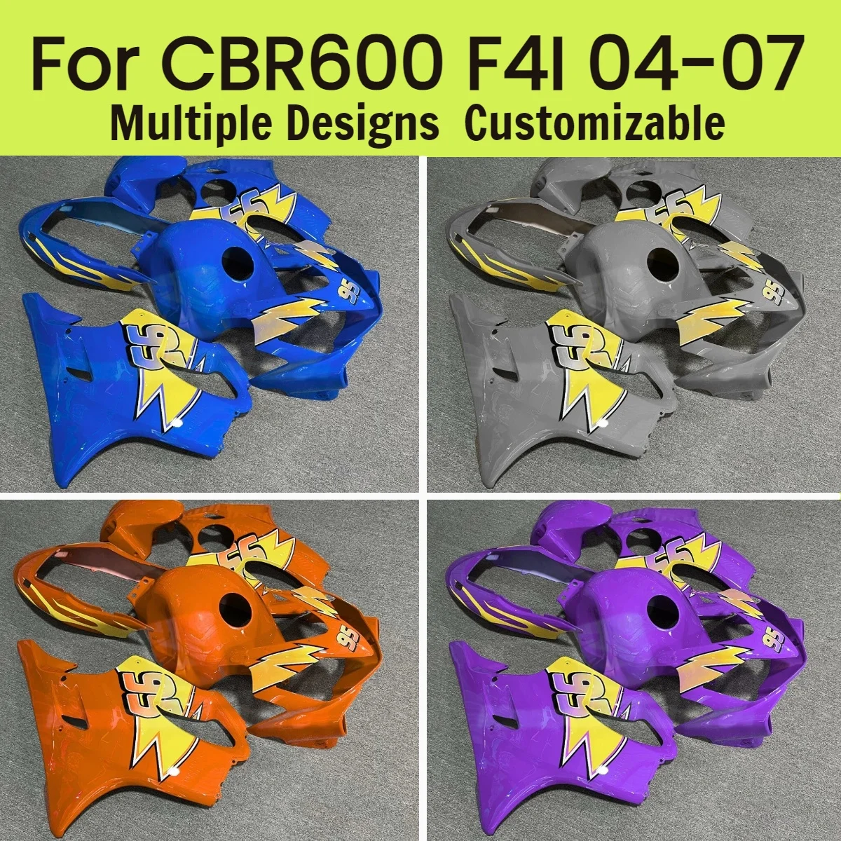 

Cool Fairing Set CBR 600F4I 2004-2007 ABS Motorcycle Accessories Fairings Kit for Honda CBR600F4I 04-07