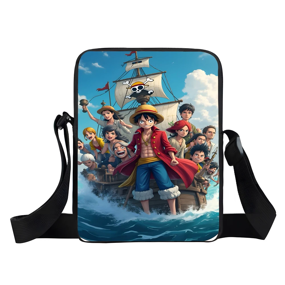 

Сумка через плечо с принтом L-Luffys для мальчиков и девочек, детская повседневная сумка для мужчин и женщин, сумка для телефона, сумка для покупок