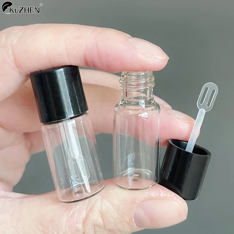 Botellas rellenables para base líquida, subpaquete de 4ml, botella vacía de viaje, Mini cuchara de excavación, herramientas cosméticas, 1/2/5 Uds.