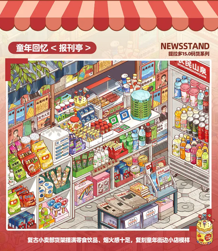 JIANQI 10in1 3D Supermarktregal-Aufkleber Buchalbum Cartoon-Szene DIY Spielzeug Spiel Festival Geburtstagsgeschenk für Kinder Mädchen – Detail 4