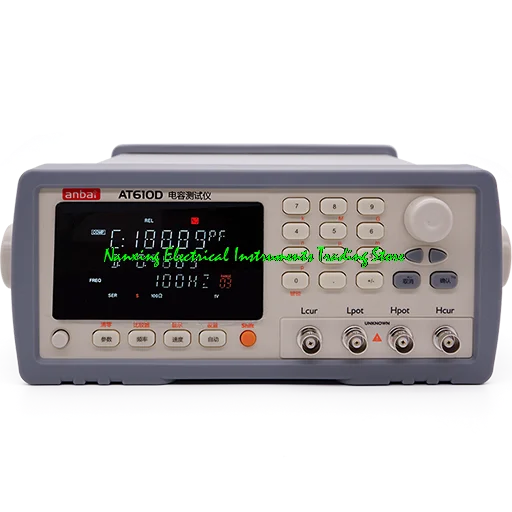 Anbai AT610D Capacitance Meter 3/9-Bins optional Accuracy 0.1% Frequency 100Hz 120Hz 1kHz 10kHz 0.3Vrms 1Vrms Max 15VA