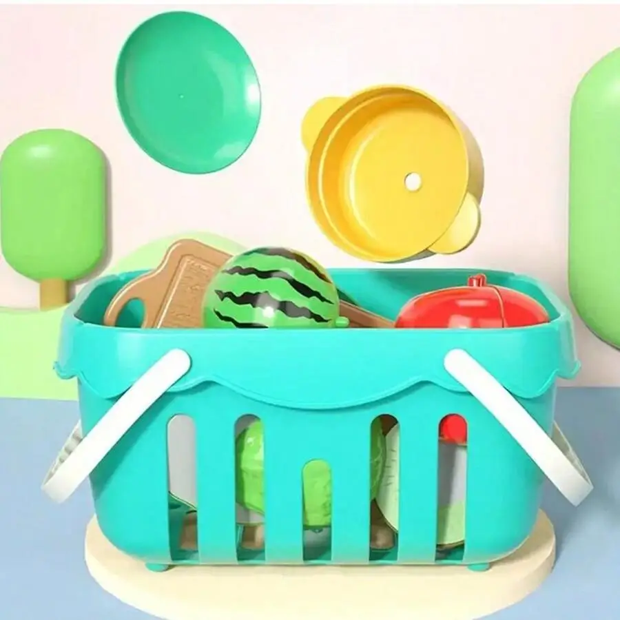 Spaß beim Schneiden von Lebensmitteln, Obst-und Gemüses pielzeug, vorgetäuschtes Spielzeug-Set, geeignet für Kinder, Mädchen und Jungen, frühe Grund fertigkeiten