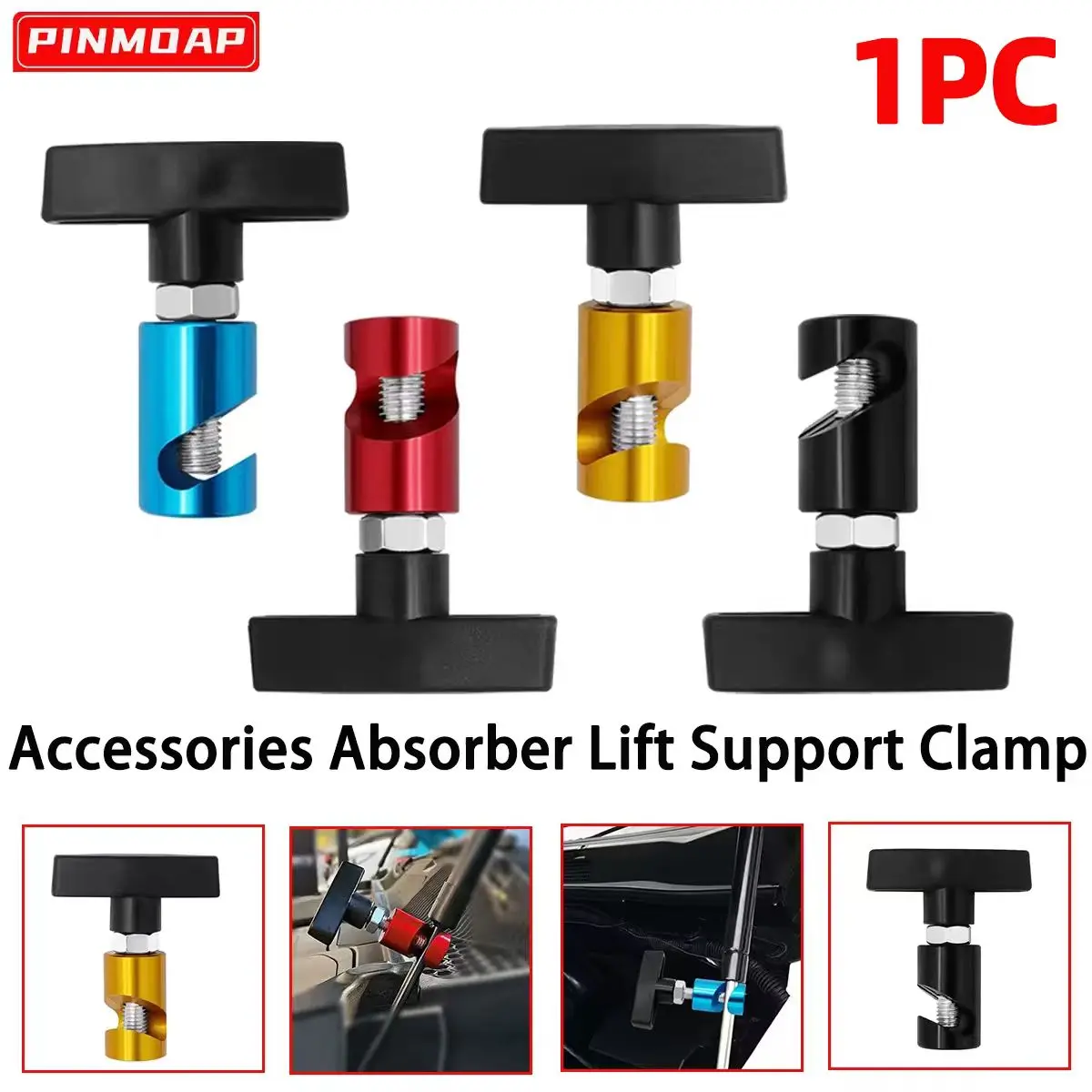 Metal Anti Slip Fixing Clamp Car Hood Holder Air Pressure Rod Accessories Universal Automotive Tailgate Lift Support Holder Fixe