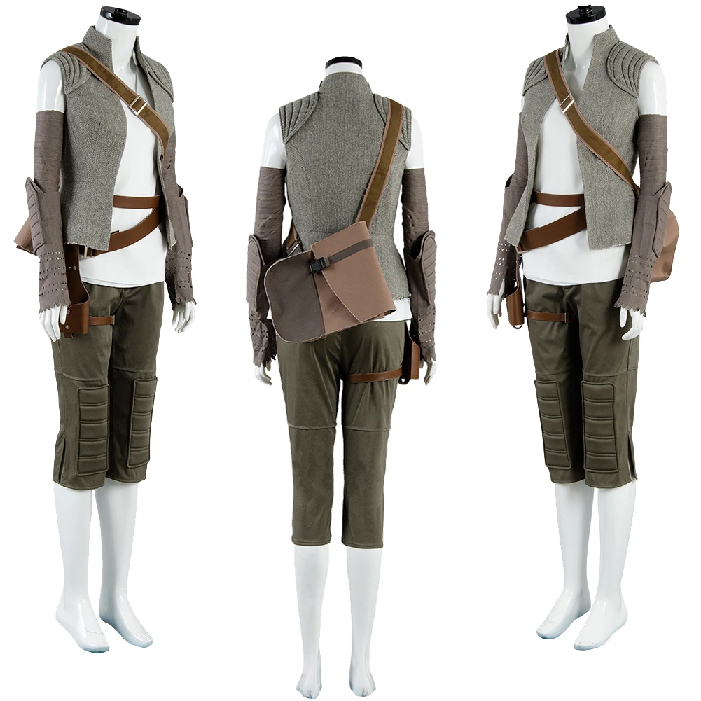 Rey Cosplay Role Play Movie Space Battle 8 The Last Costume Adult Women Roleplay Female Halloween Fantasy Fancy Party Cloth