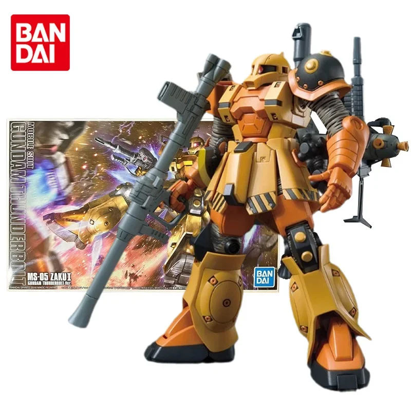 Bandai Genuine Gundam Model Kit Anime Figure HGGT 1/144 MS-05 Zaku Ⅰ Collection Gunpla Anime Action Figure Toys for Children