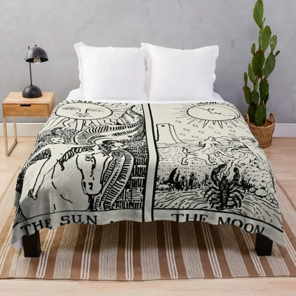 

The Sun and Moon Tarot Cards Throw Blanket Baby Weighted Blankets