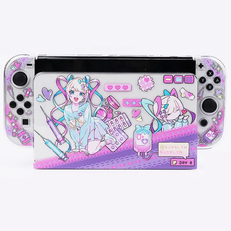 Śliczny przełącznik oled Anime Wygląd gry Etui ochronne NS Switch Lite Przezroczysta twarda skorupa Odpowiednia dla Nintendo Switch Oled — zdjęcie produktu 5