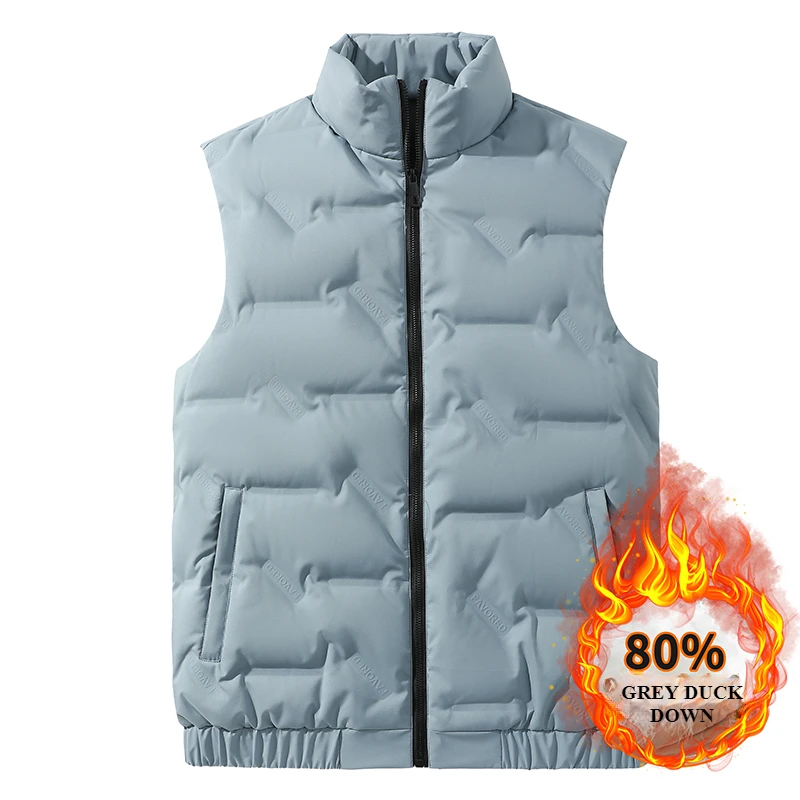 Men's and Women's Autumn and Winter Thermal Vest Sleeveless Short Vest Light and Thin Coat
