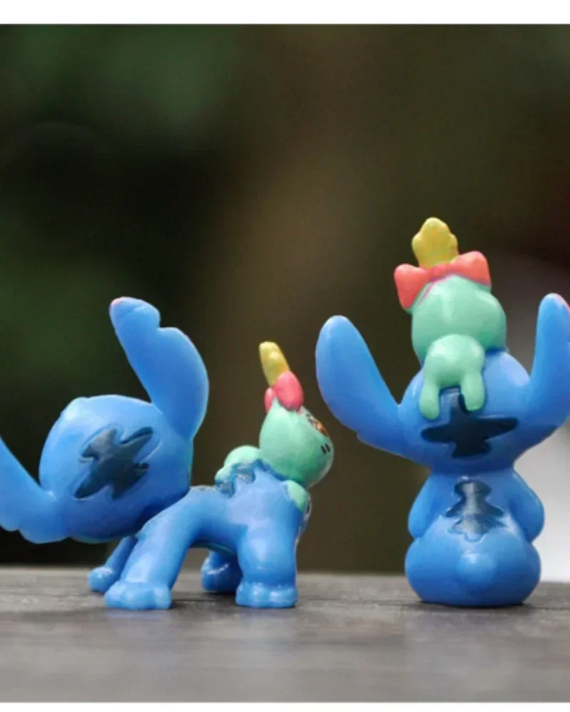 حار 6 قطعة ليلو وستيتش الكرتون لطيف نموذج لجسم جمع أنيمي سطح المكتب زخرفة كعكة عيد ميلاد الديكور الاطفال اللعب الهدايا