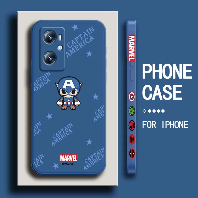 

Marvel Avengers Hero Logo Phone Case For OPPO Find X5 A11 A16K A53 A98 A3 A57 A72 A73 A96 A74 A9 A5 5G Liquid Left Rope