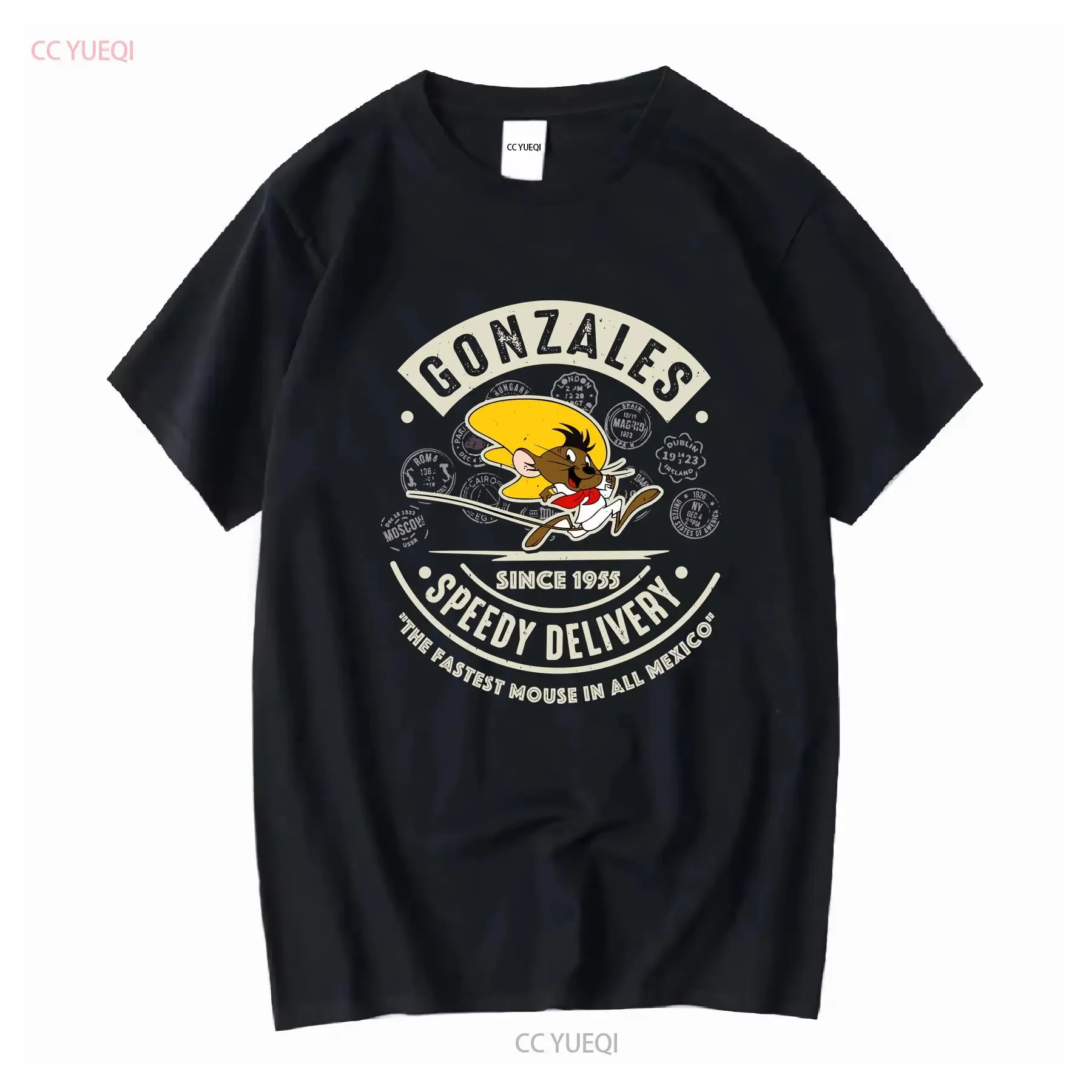 Gonzales serviço de entrega rápida softstyle t camisa mangas compridas ou curtas vintage lavado macio e confortável roupas de grife