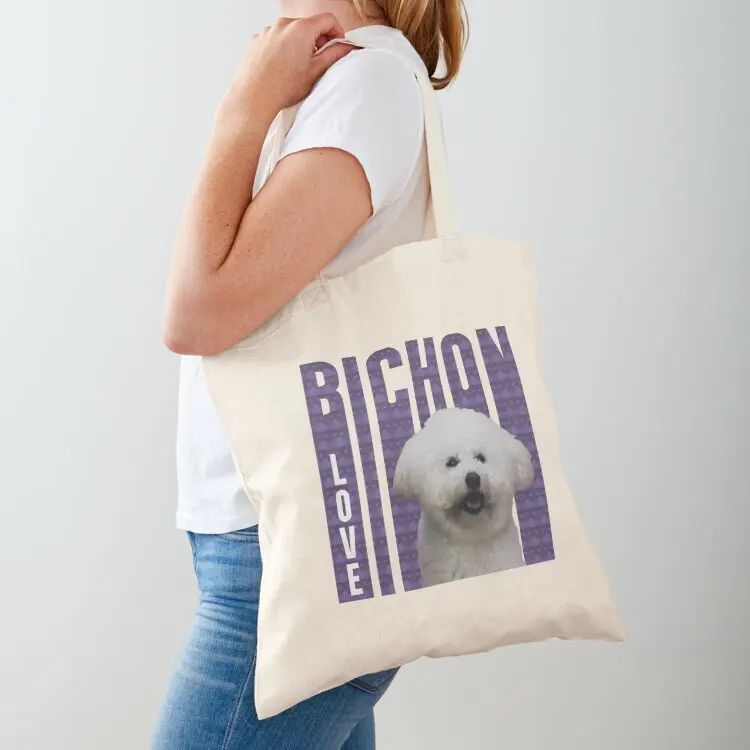 

Bichon (love) Frise design Tote Bag Large bags for women Shopper bag university shopper bag bags for women