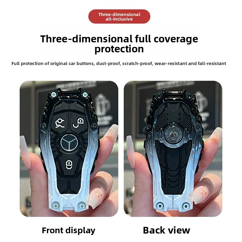 غطاء مفتاح السيارة فوب شل لمرسيدس بنز A B C E Class GLS GLA GLK GLC CLS CLA AMG W204 W205 W212 W463 W176