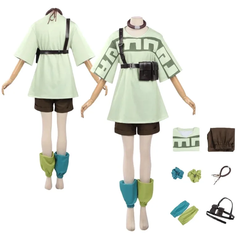 

Anime Remlin Cosplay Costume Top Pants Headwear Accessories Suit for Women Men Halloween Carnival Party Roleplay Outfit