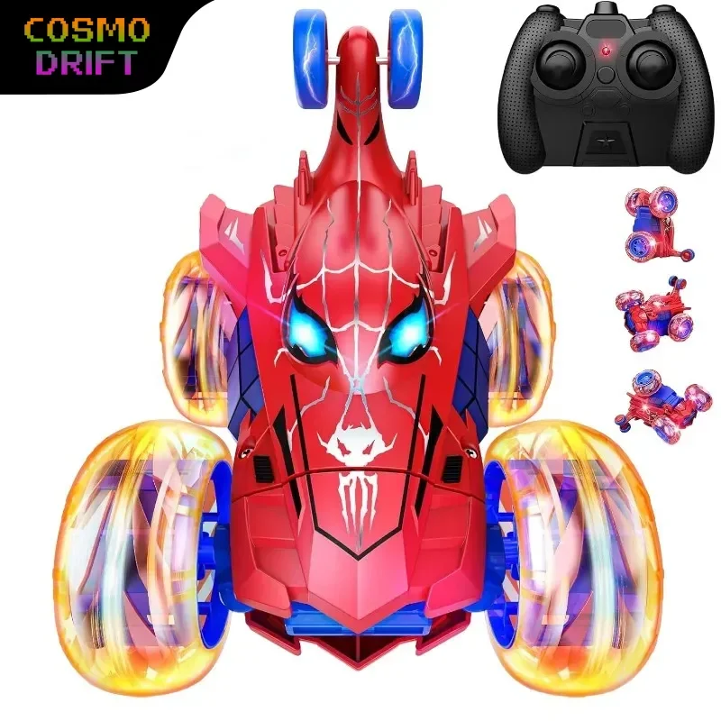 

Радиоуправляемая трюковая машинка 2.4G в стиле паука, с переворотом на 360 градусов, для бездорожья, с мигающими огнями, игрушка для мальчиков, для игр на улице и в помещении