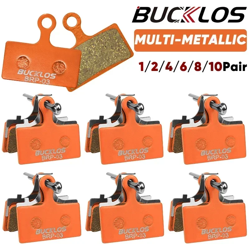 BUCKLOS Bicycle Hydraulic Disc Brake Pads for M9000 Metallic Brake Pads Metal Road Mountain Bike Brake Pads fit G01S G03C G05S