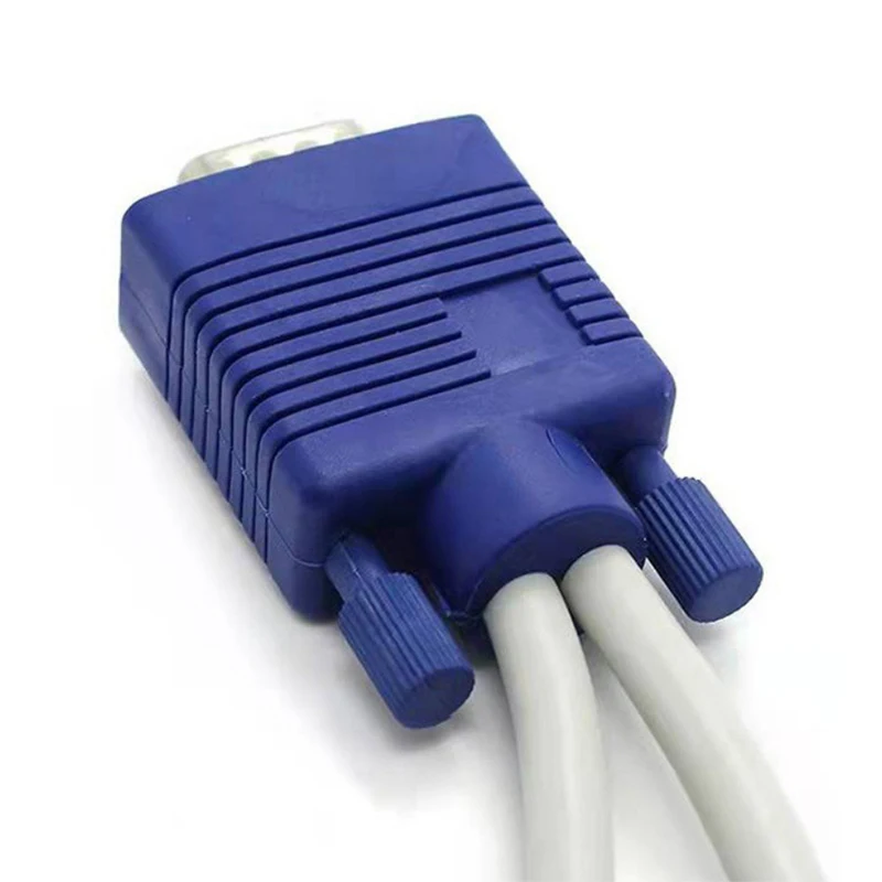 

1 to 2 VGA Cable Splitter 15 Pin VGA Male to VGA Female Two Ports Cable Adapter VGA Monitor Splitter