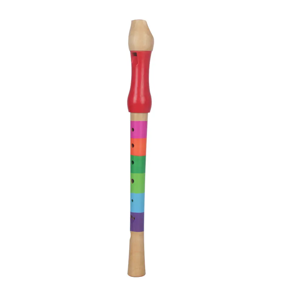 1 Buah Klarinet Kayu Warna-warni Soprano Recorder 8 Lubang Seruling Musik Instrumen Praktis untuk Anak-anak Klarinet Kayu