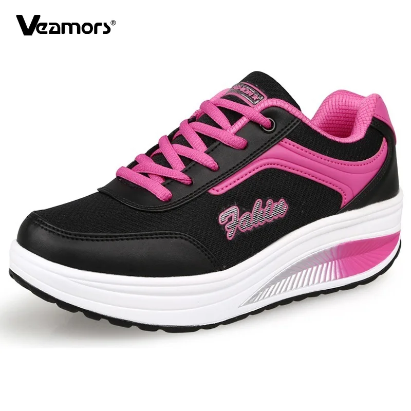 

Women's Casual Walking Shoes Breathable Mesh Rocker Shoes Ladies Fashion Wedge Heels Platform Shoes Non-slip