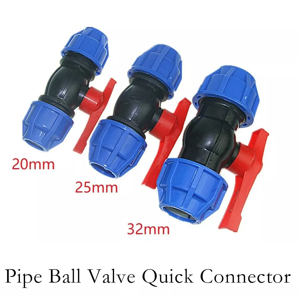 Quick Connect Ball Valve 20mm 25mm 32mm PE  Stop Tap Valve Water Pipe Faucet Joint Quick Connect Valve Garden Water Connection