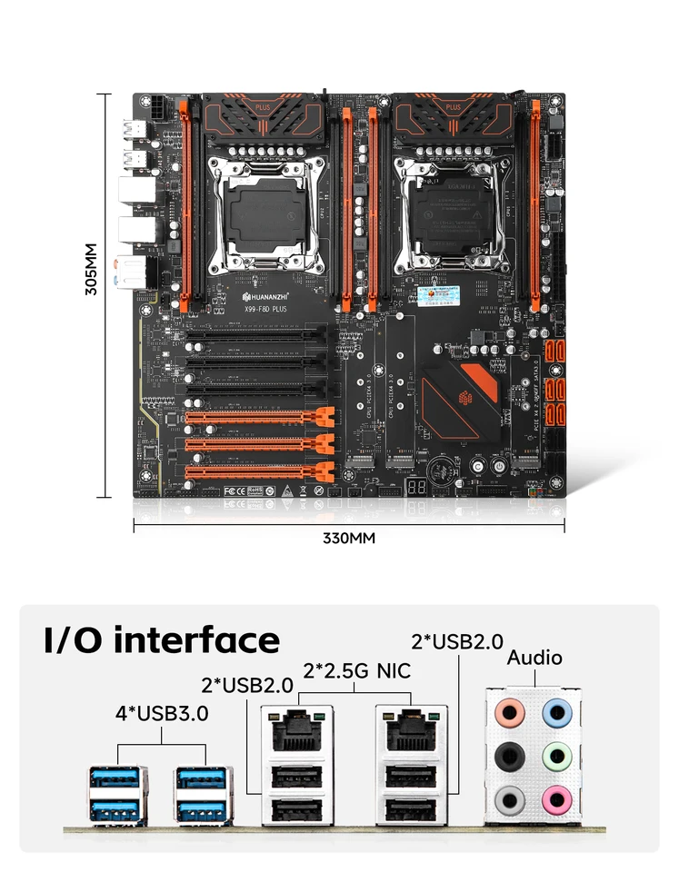 HUANANZHI X99 F8D PLUS LGA 2011-3 XEON X99 Motherboard support