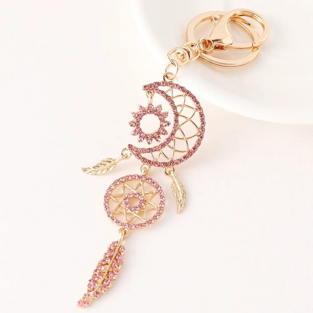 

Lovely Exquisite Car Keychain Alloy Moon Car Pendant Bohemia Sun Bag Charm Gift
