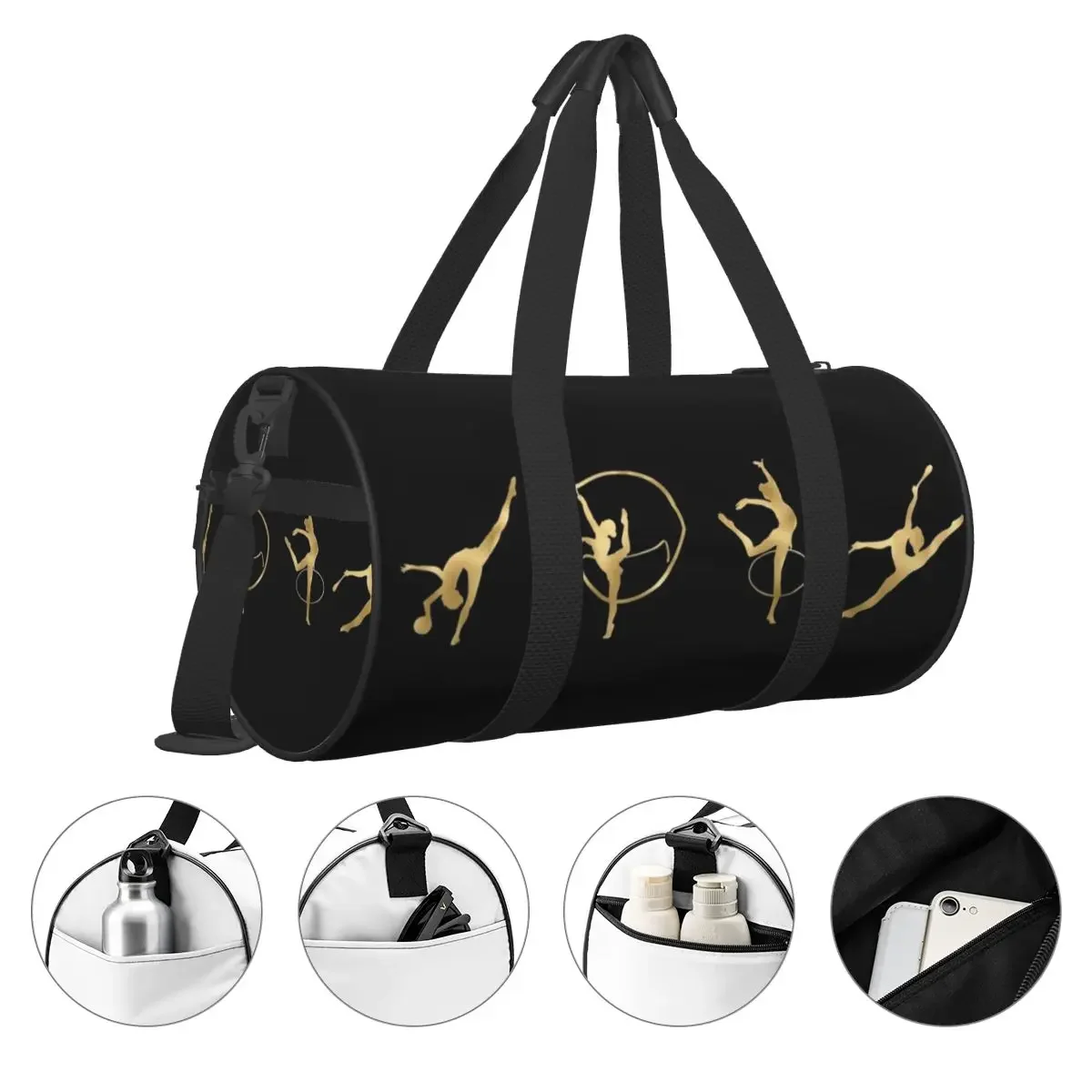 Rhythmic Gymnastics Gym Bag Dace Girl Luggage Sports Bags Men Women Custom Gym Accessories Novelty Fitness Bag Portable Handbags