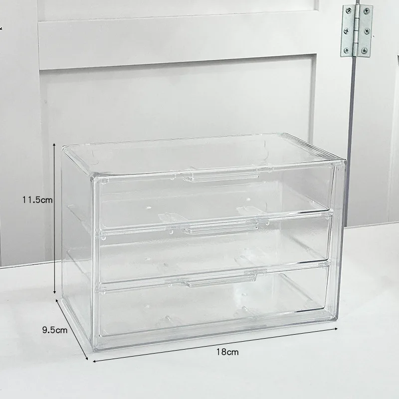 Transparent Acrylic Storage Box Drawer Desktop Jewelry Hand Account Nail Art Sundries Cosmetics Finishing Rack Large Storage Box