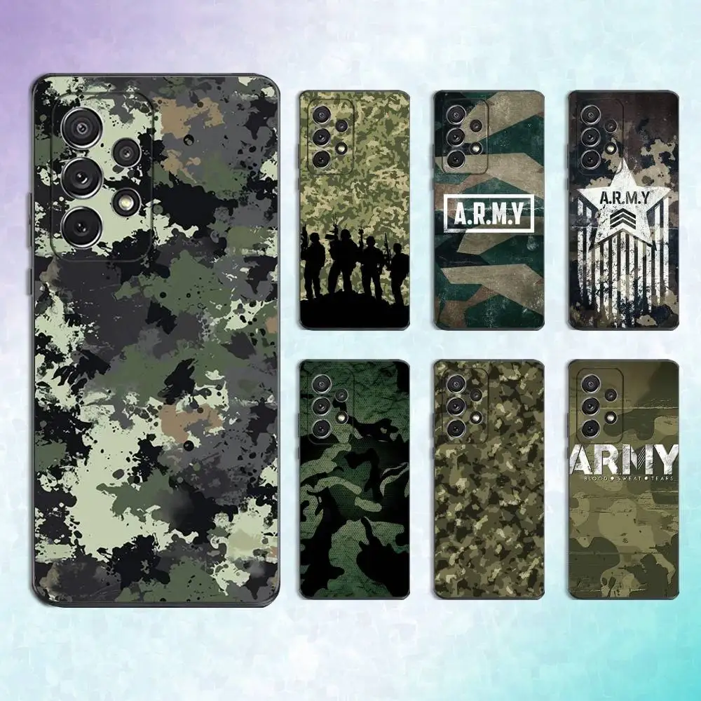 

A-Army C-Camouflage Phone Case For Samsung S25,S24,S23,S22,S21,S20,S10,Ultra,Plus,Lite,FE,Soft Silicone Black Cover