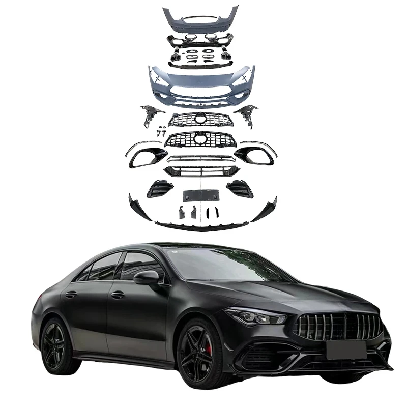 

Hot car bumper PP material - cla w118 (2020-2021) upgrd 45 body kit grille front and rear bumper