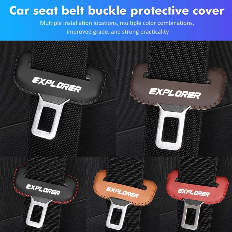 Car Seat Belt Clip Protector Buckle Plug Anti-Scratch Cover For Ford Focus mk2 mk3 mk4 Fiesta Ranger Mondeo S-MAX Kuga
