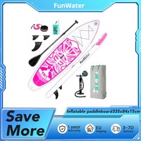 FunWater Inflatable paddleboard Inflated 11' long 33\