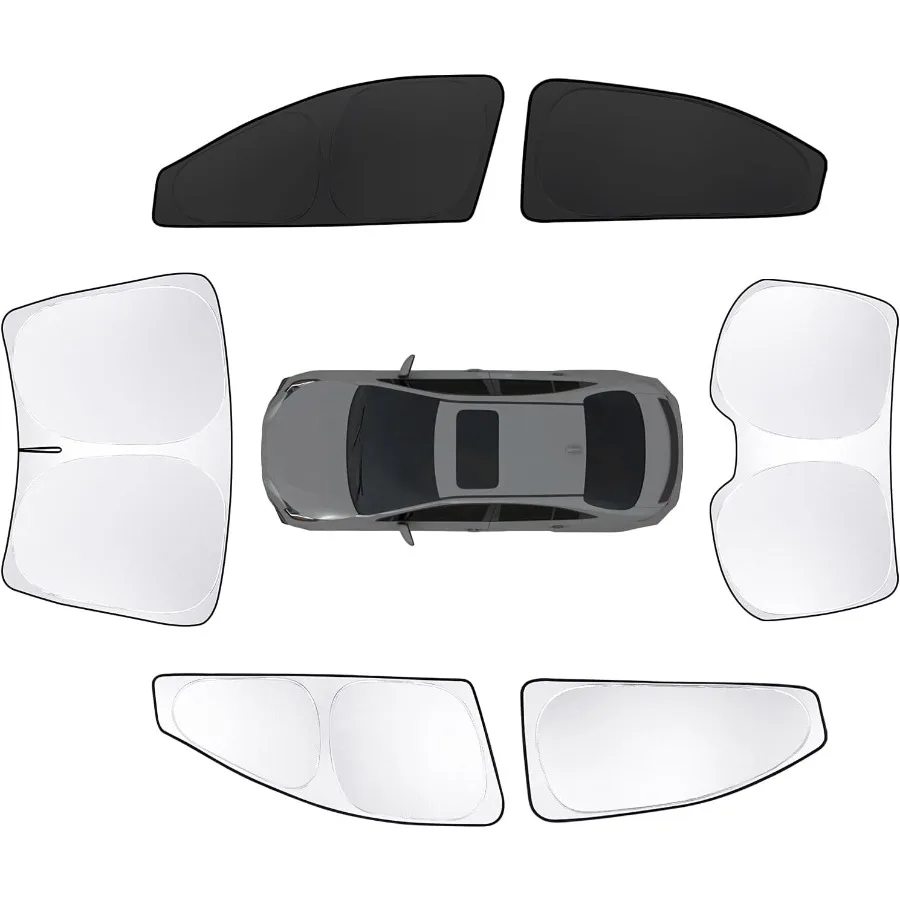 6 قطعة ظلال نافذة السيارة ل كورولا 20202025 اكسسوارات الزجاج الأمامي الجانب الخلفي كامل ظلة الشمس قناع UV حجب الخصوصية بروتي #1