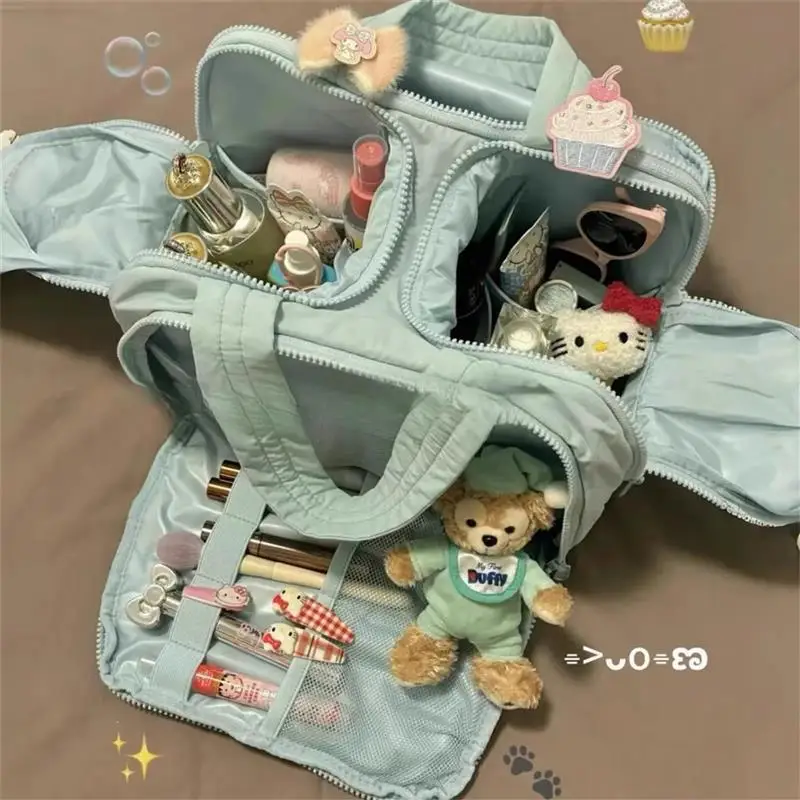 

Aurora Large Capaci Double Opening Portable eup Bag New Handheld Travel Cosmetic Toiletry Waterproof Storage Silicone