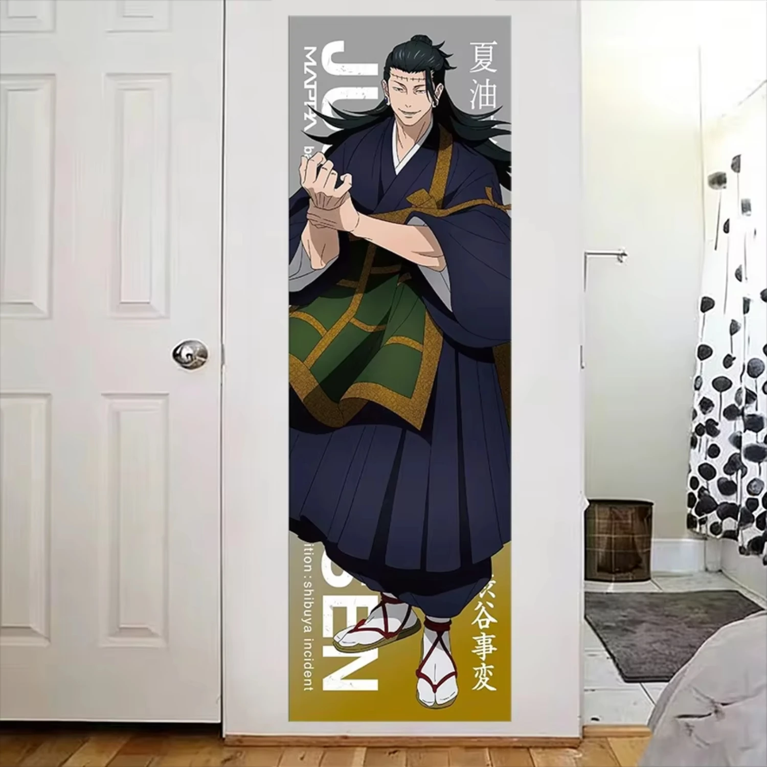 Shibuya Incident Tapestry, S-Satoru G-Gojo & F-Fushiguro Family Long Vertical Wall Hanging, Anime Ex