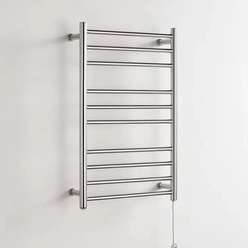 الكهربائية الفولاذ المقاوم للصدأ الكروم الحمام ساخنة قضيب تعليق المناشف المبرد مع الموقت