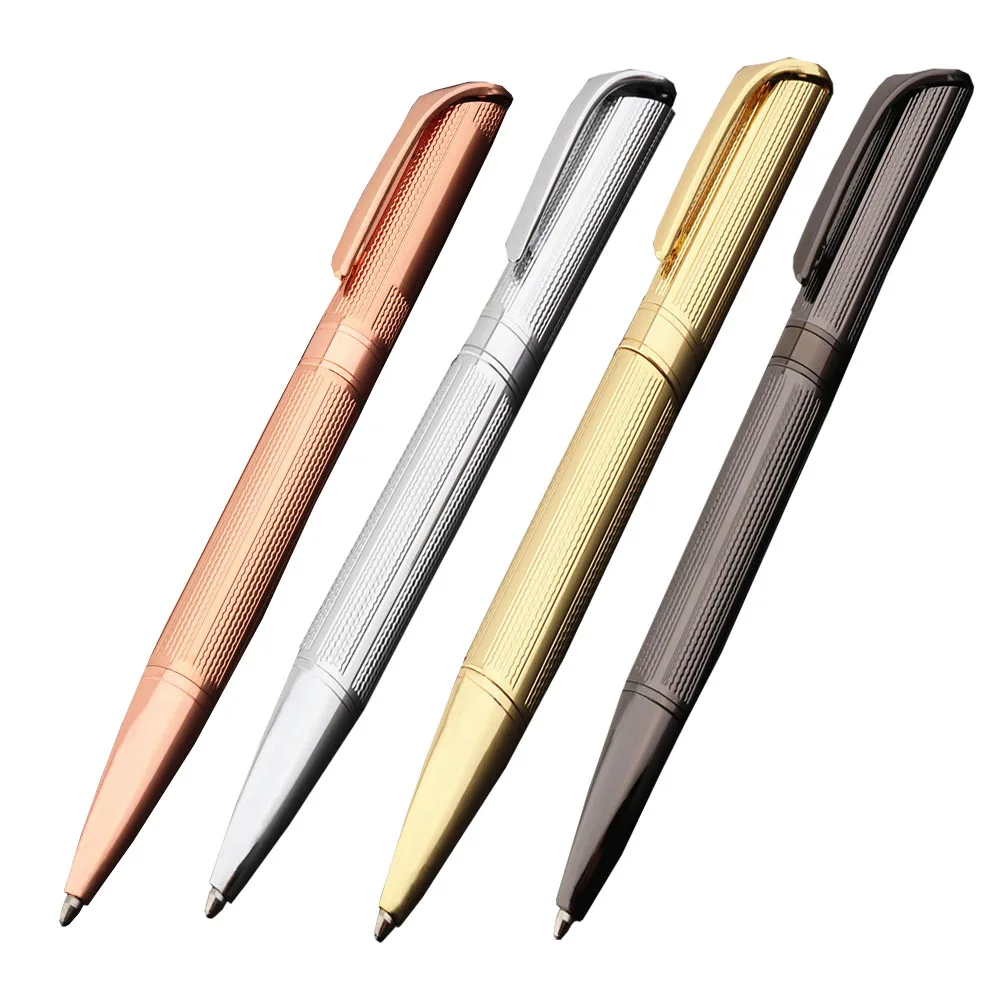 Luxury quality 719 Gold  Business office Medium nib Ballpoint Pen New School Stationery Supplies gold ball point pens