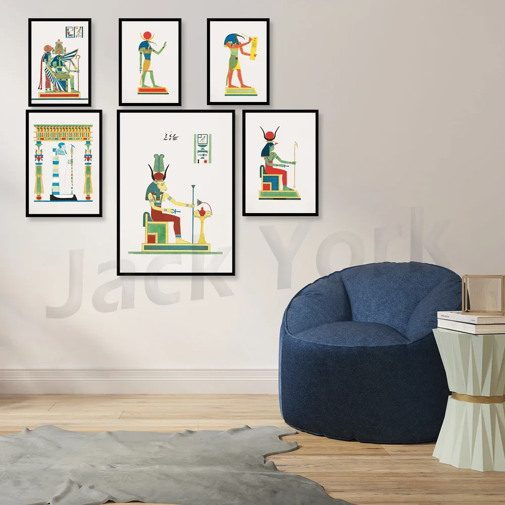 Nephtys ,Nut,Osiris,Path,Ra,Sekhmet,Seshat,Taweret ,Horus poster, Egyptian gods, Egypt art, Living room decoration, gift, - Image 3